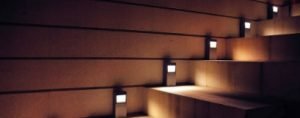 Outdoor lighted stairs
